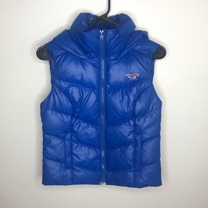 Hollister Blue Puffer Vest